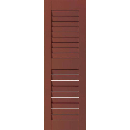 15 in. x 41 in. Exterior Real Wood Louvered Shutters Pair T94784