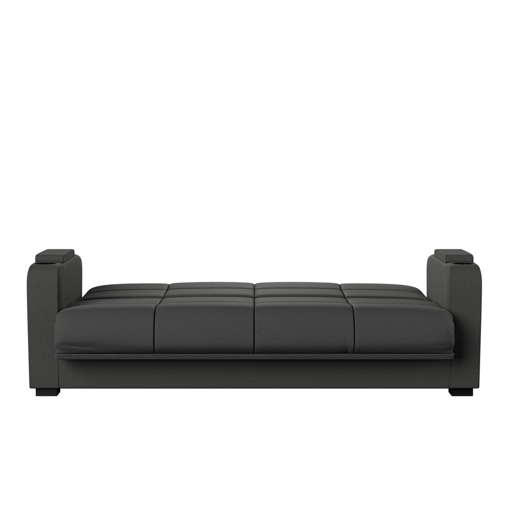 Gray Microfiber Storage Arm Convert-a-Couch I654500