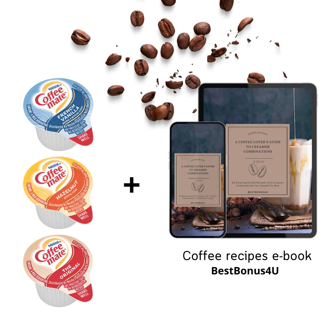 Coffee mate Liquid Creamer Singles Variety Pack, 3 Flavors x 60 ct, 180/Box F154381