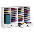 Gray 32 Compartment Letter Sorter with 2 Drawers Z1916
