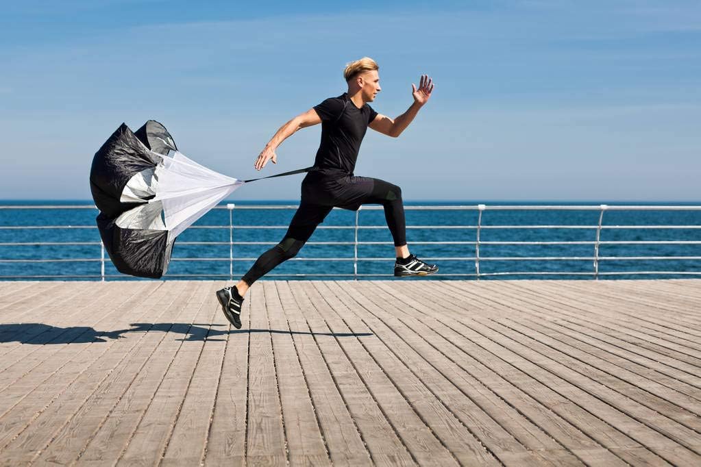 Speed Agility Training Set with Ladder, Running Parachute, 5 Speed Cones, 5 Loop Resistance Bands, 4 Steel Stakes, Training Belt and Carrying Bag B15865