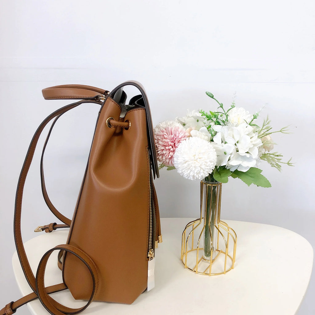 Brown Drawstring Backpack V67097