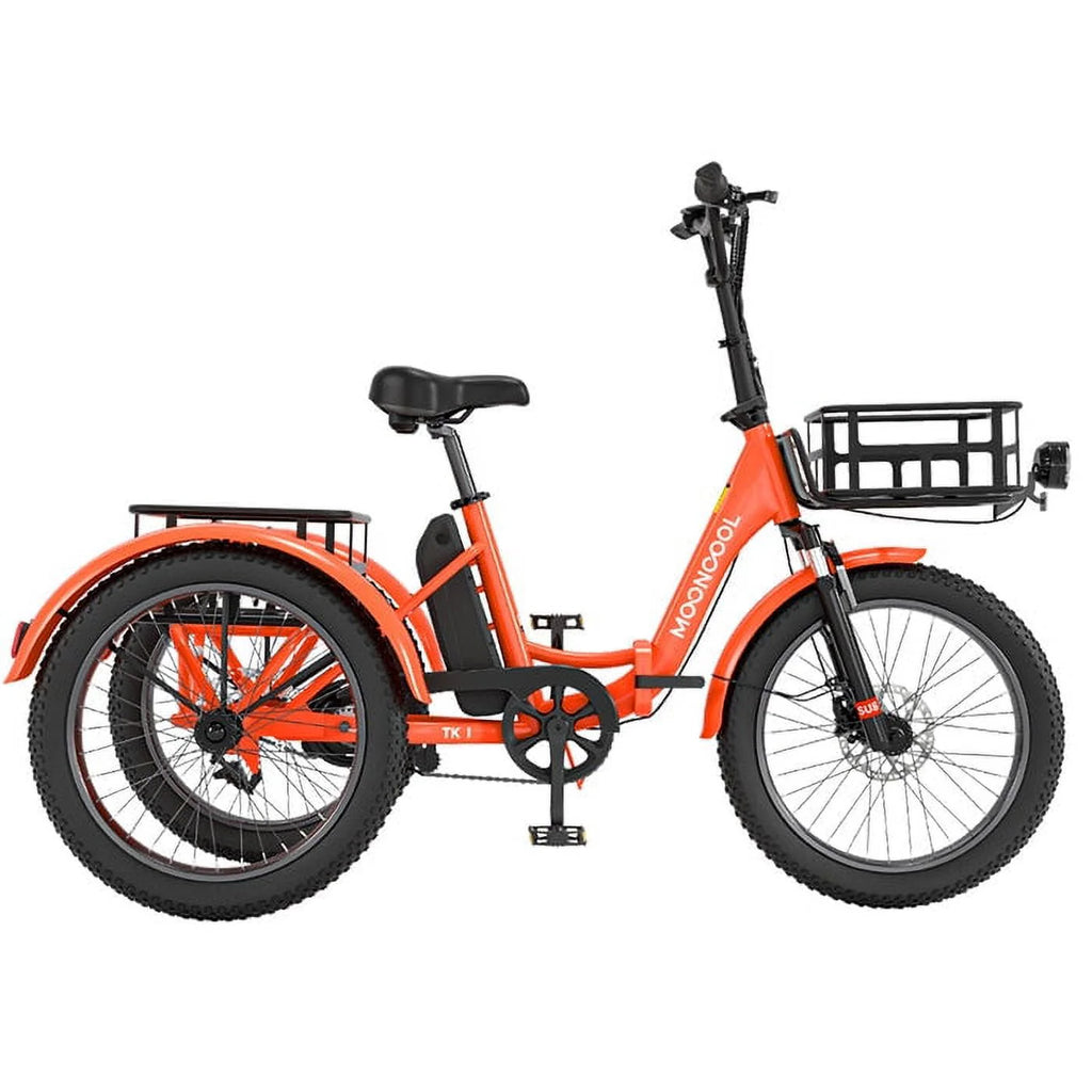 Electric Folding Tricycle with 500W Motor, 48v 14.5Ah Battery, 20*3in Fat Tires F18016