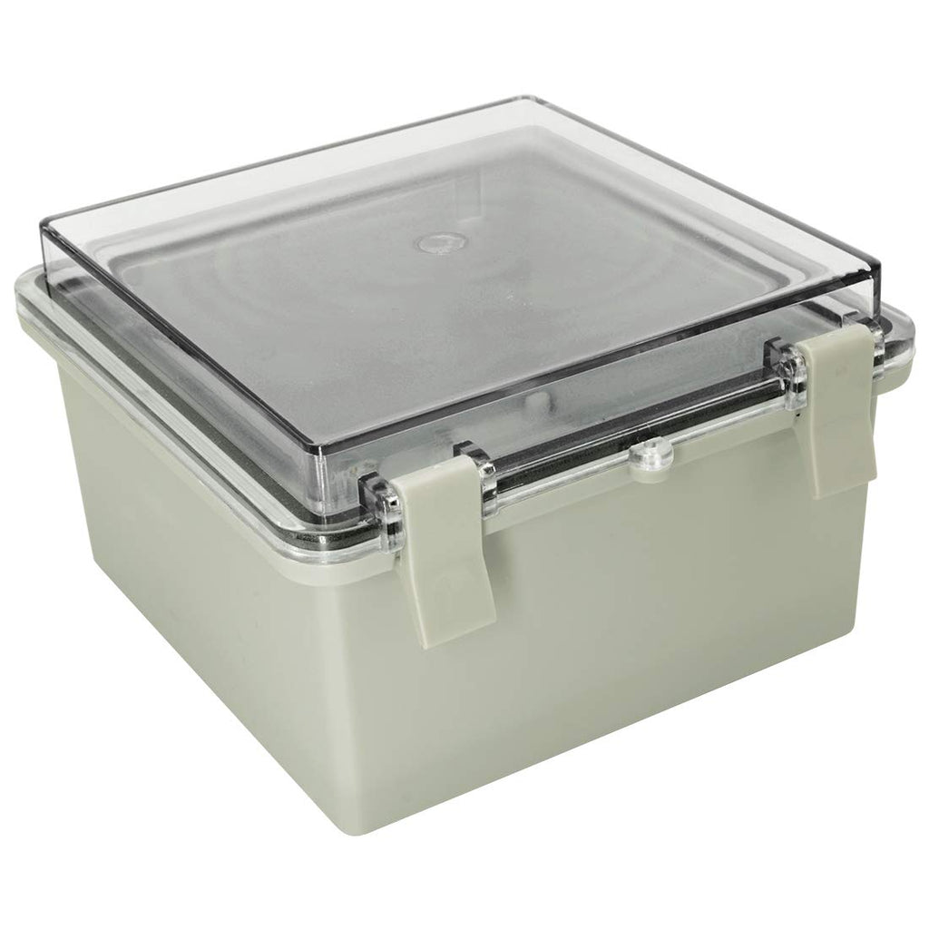 Gray ABS Plastic IP65 Junction Box with Clear Cover 8.7 x 6.7 x 4.3inch V684