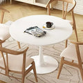 Black Round Dining Table 31.5" with Pedestal Base J668886