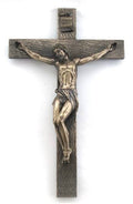 Bronzed Resin Wall Crucifix 16 Inches E607729