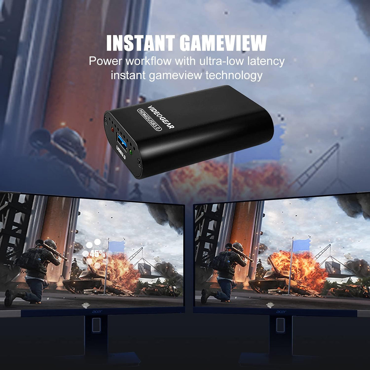 Game Capture Device SDI/HDMI to USB 3.0 with HDMI Loop Output F558