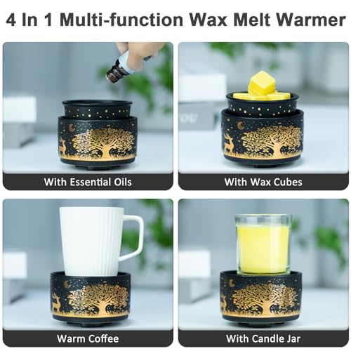Wax Melt Warmer with Timer, Silicone Liner, Auto Shut Off L1358
