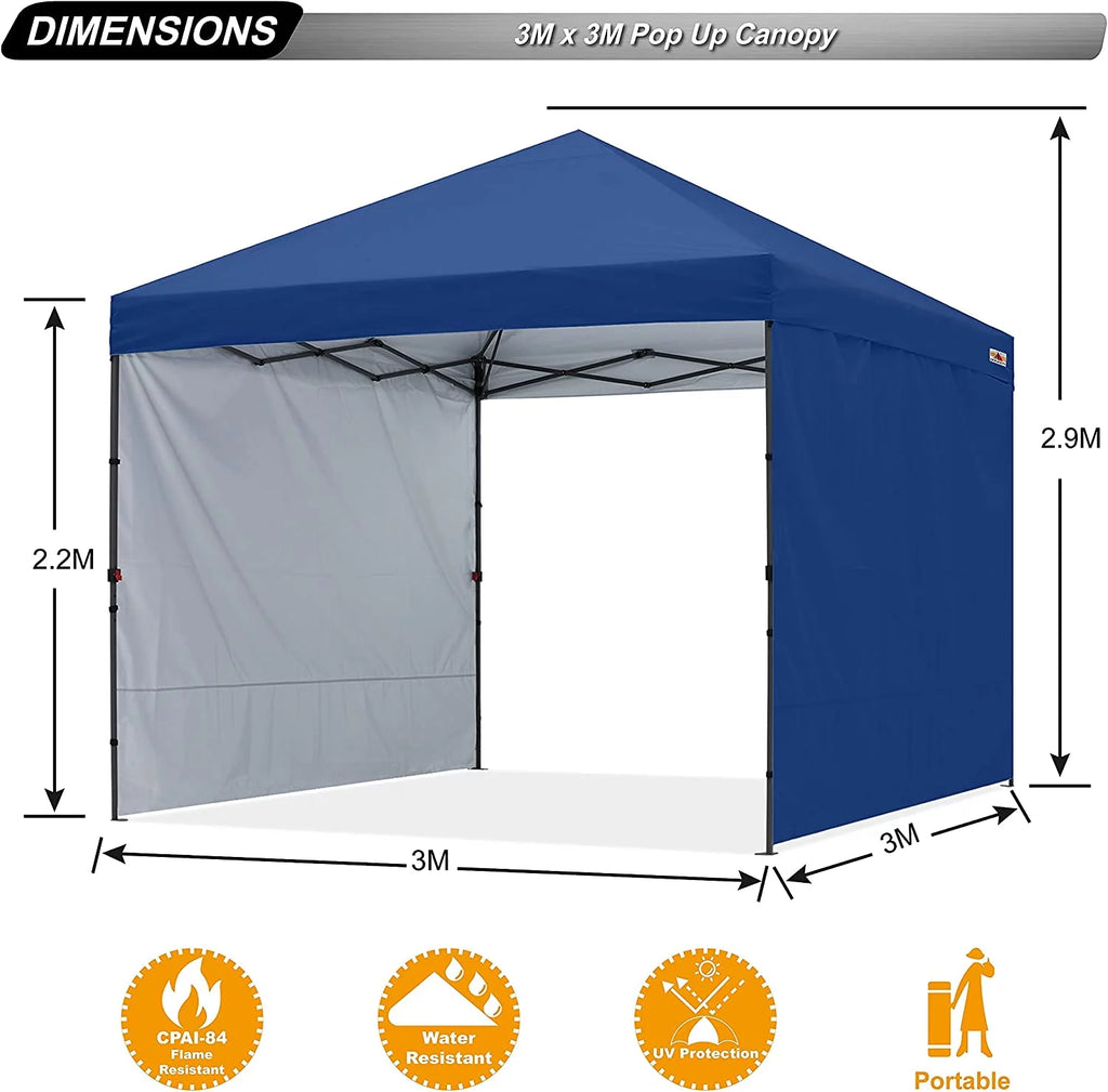 10 ft x 10 ft White Pop up Canopy Tent N7125