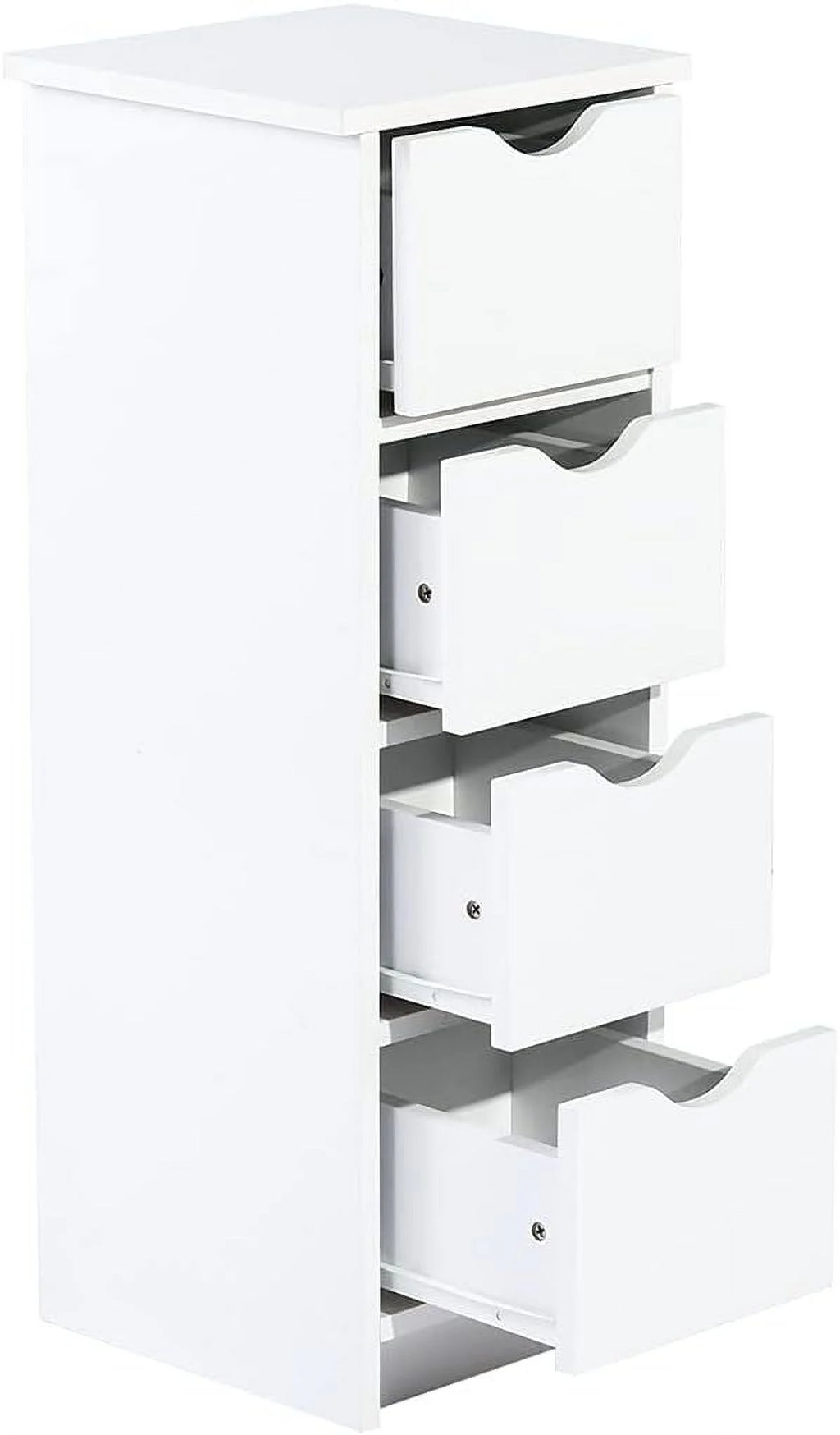 White 4 Drawer Wooden Floor Cabinet H619641