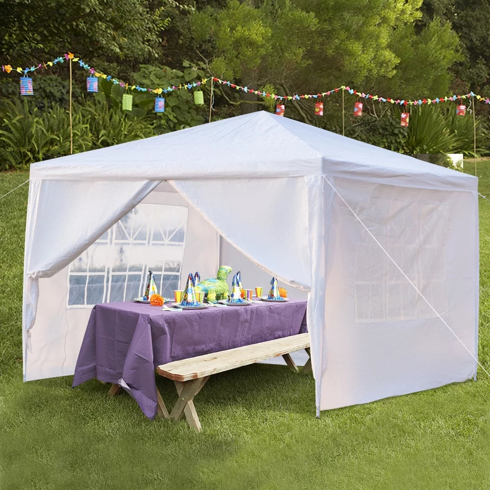 10' x 10' White 4 Sides Waterproof Tent V640227