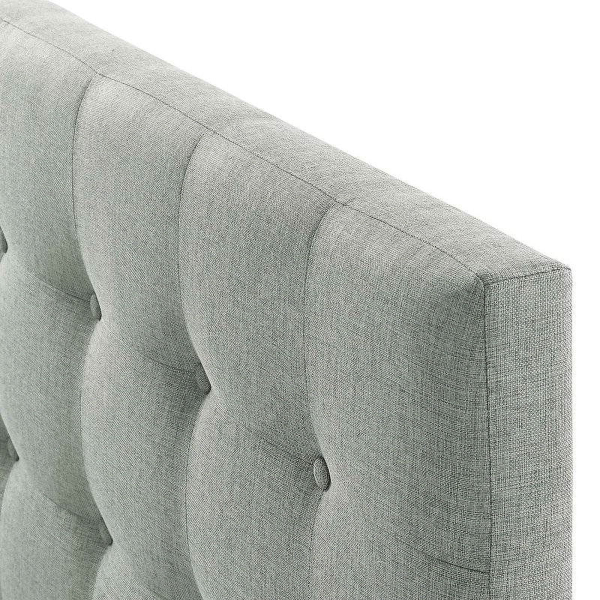 Grey Fabric Button-Tufted Upholstered Headboard K844481