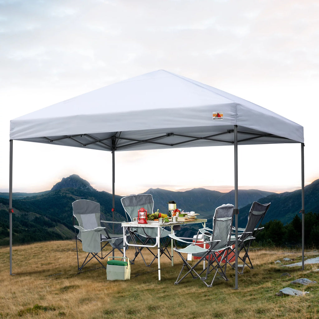 10 ft x 10 ft White Pop up Canopy Tent N7125