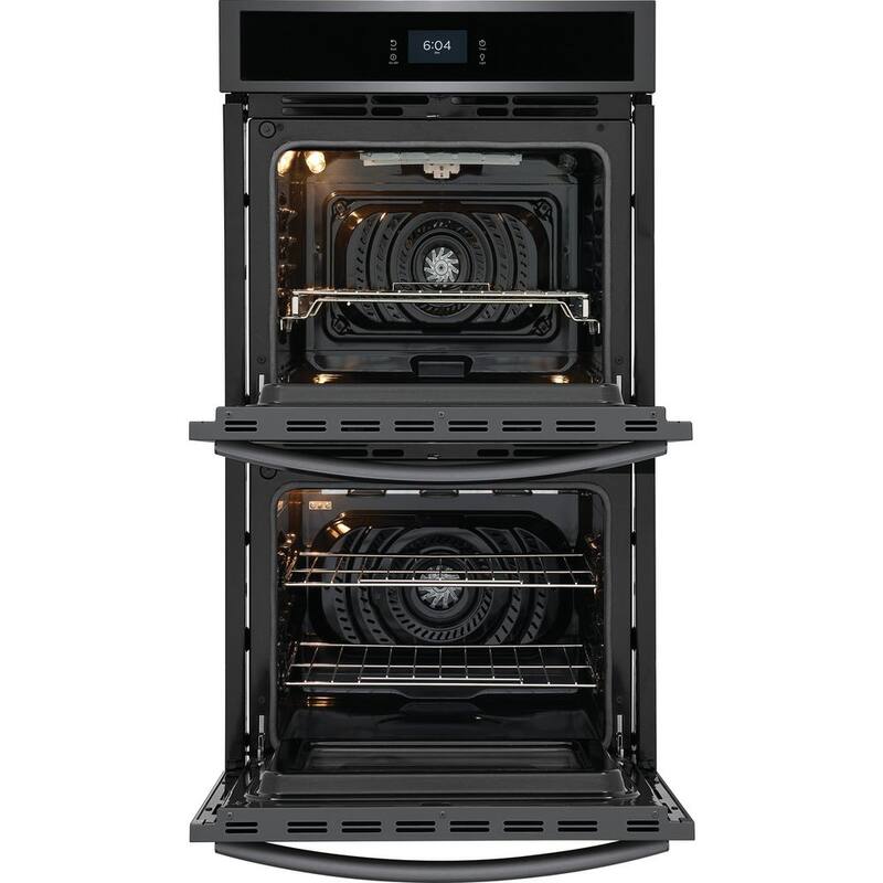 27 in. Double Electric Built-In Wall Oven with Total Convection in Black Stainless Steel R146
