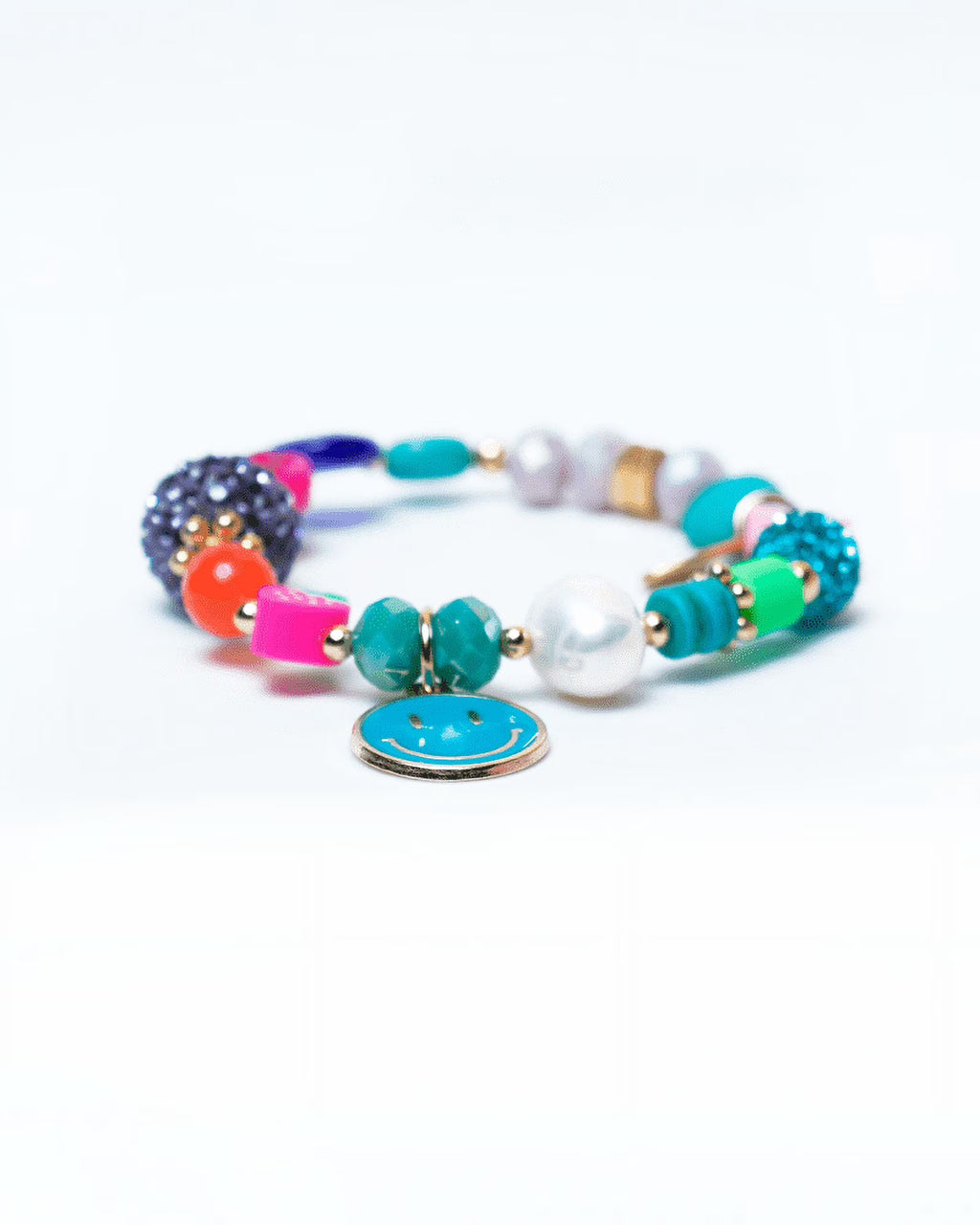 Royal Blue Murano Nazar Elastic Bracelet X341