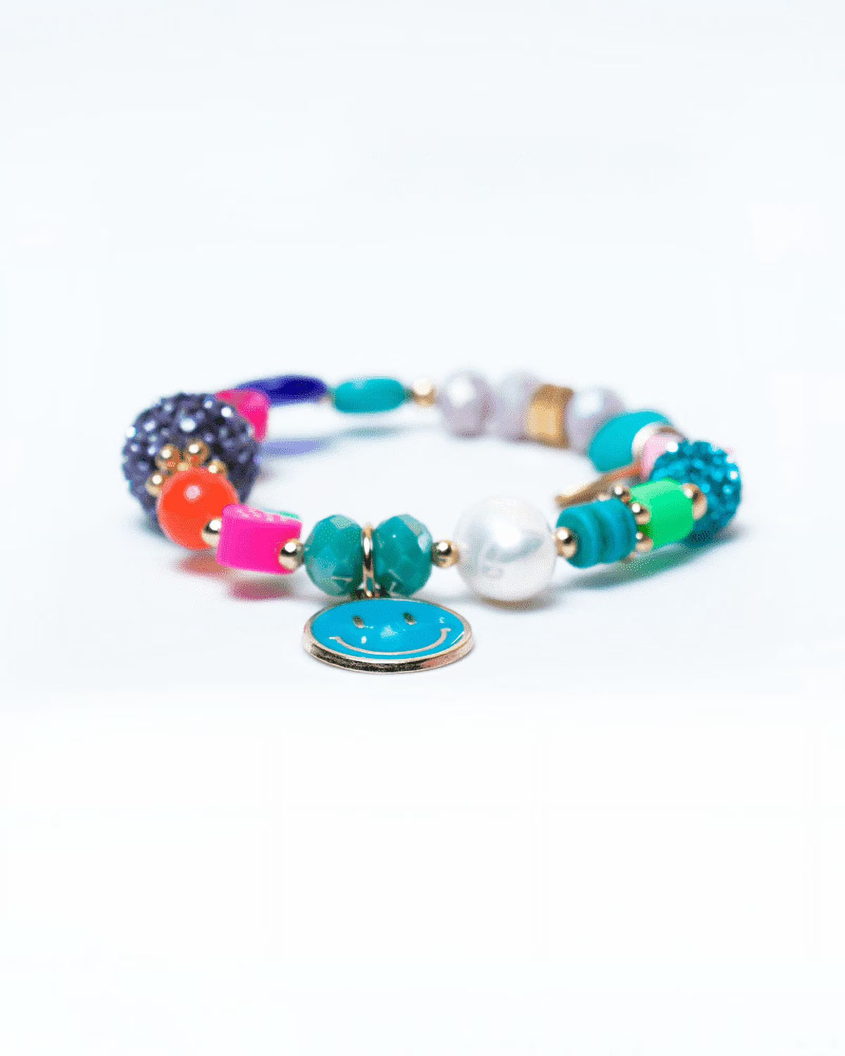 Royal Blue Murano Nazar Elastic Bracelet X341