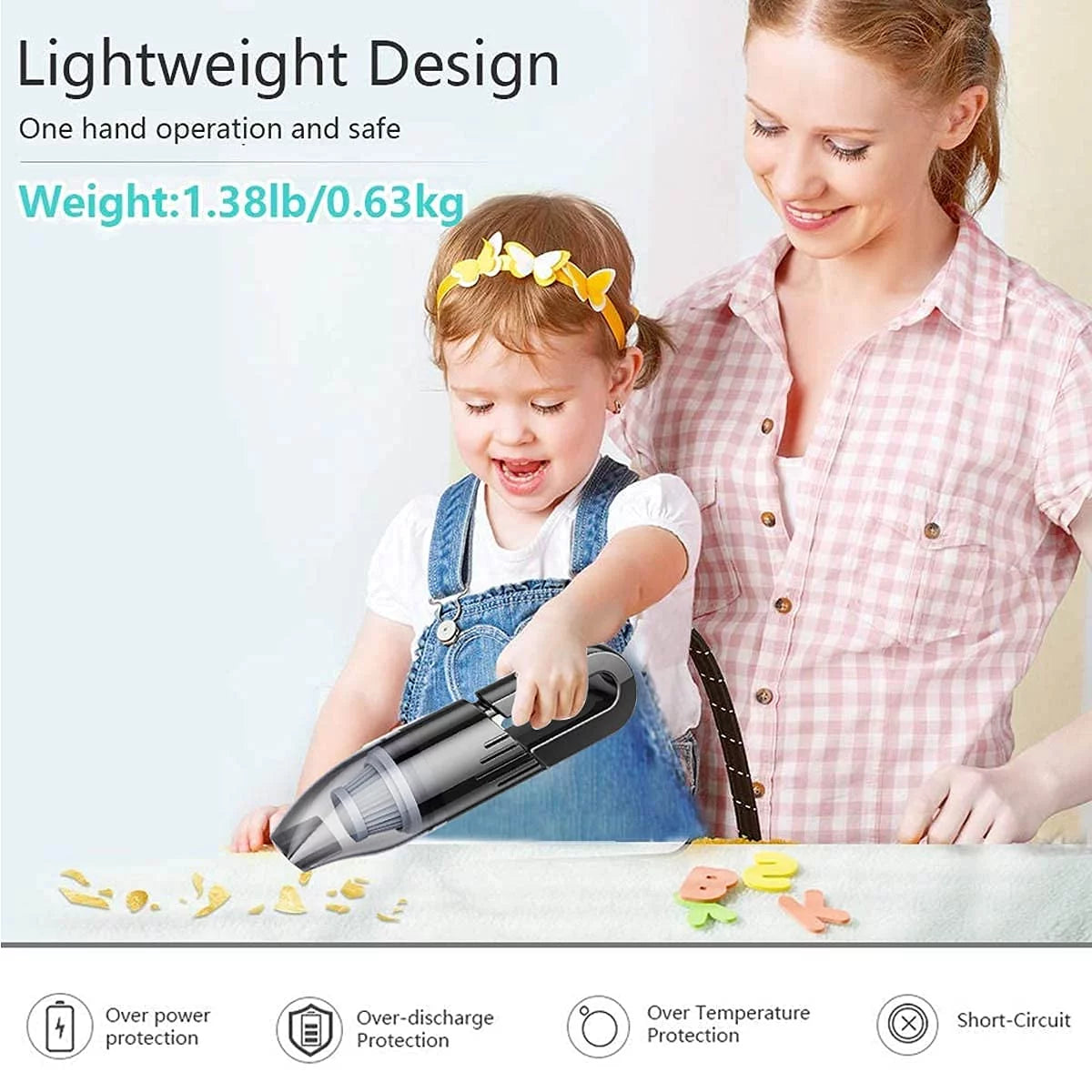 Cordless Handheld Vacuum Cleaner with Washable HEPA Filter O18940
