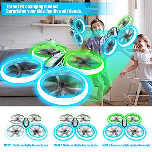 720P HD FPV Camera RC Drone with LED Light, 2 Batteries and Remote Control W624