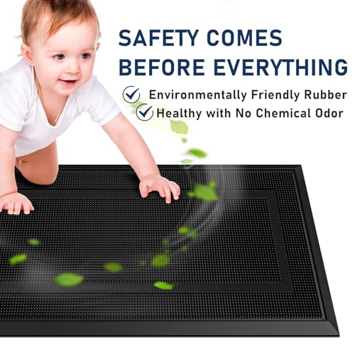 Black Heavy Duty Rubber Doormat M138078