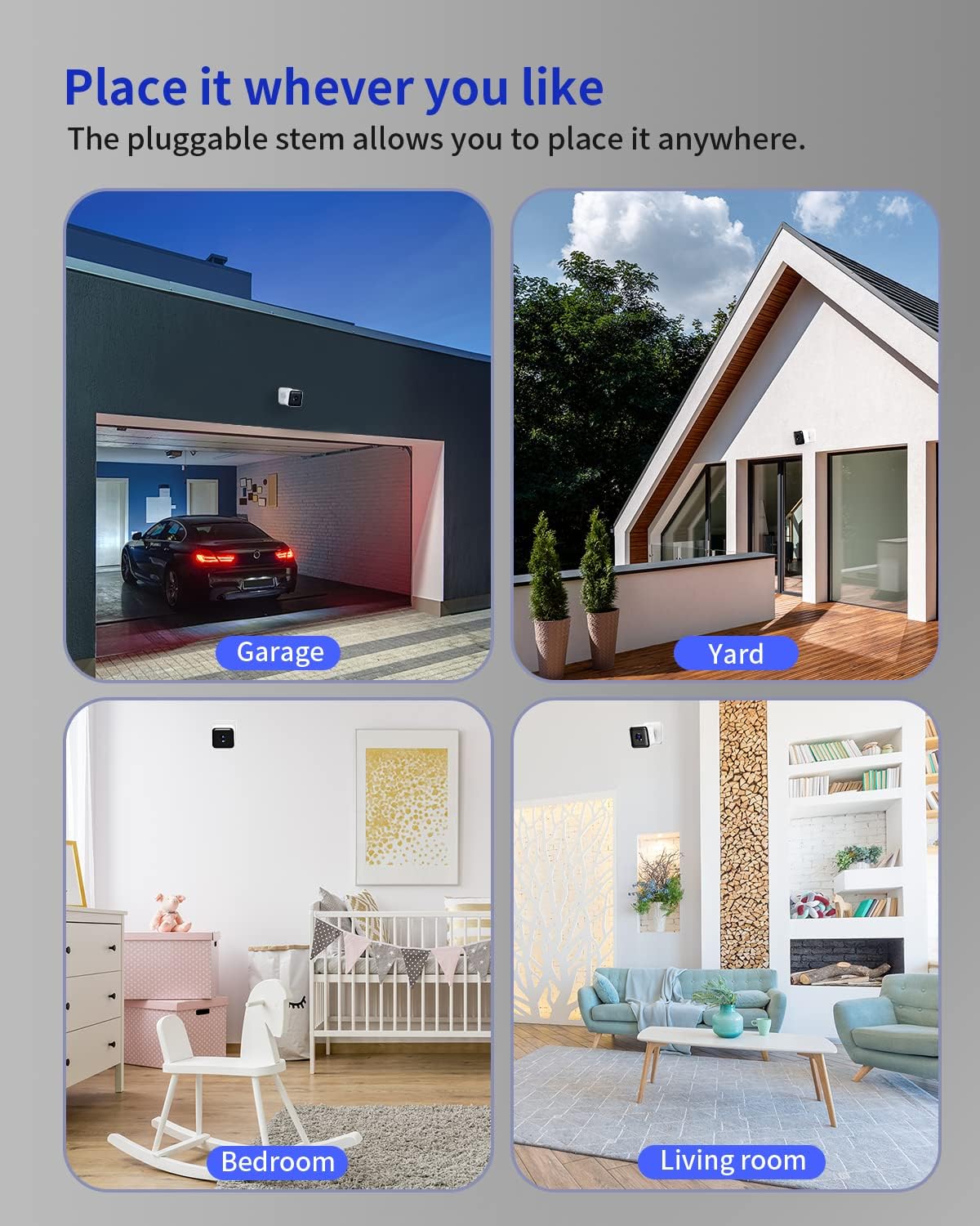 1080P Wi-Fi Security Camera with Night Vision, 2-Way Audio, Motion Detection, 2 Pack I76775
