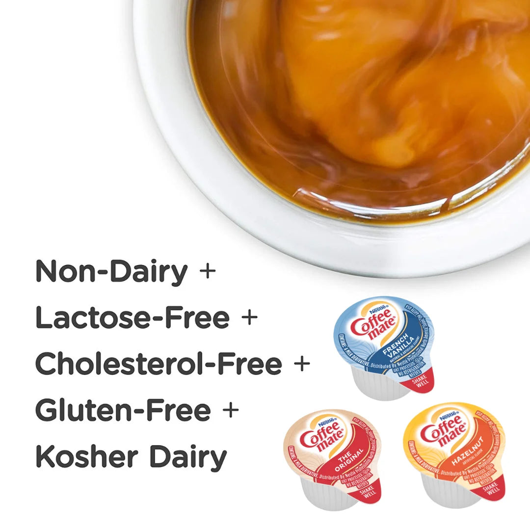 Coffee mate Liquid Creamer Singles Variety Pack, 3 Flavors x 60 ct, 180/Box F154381
