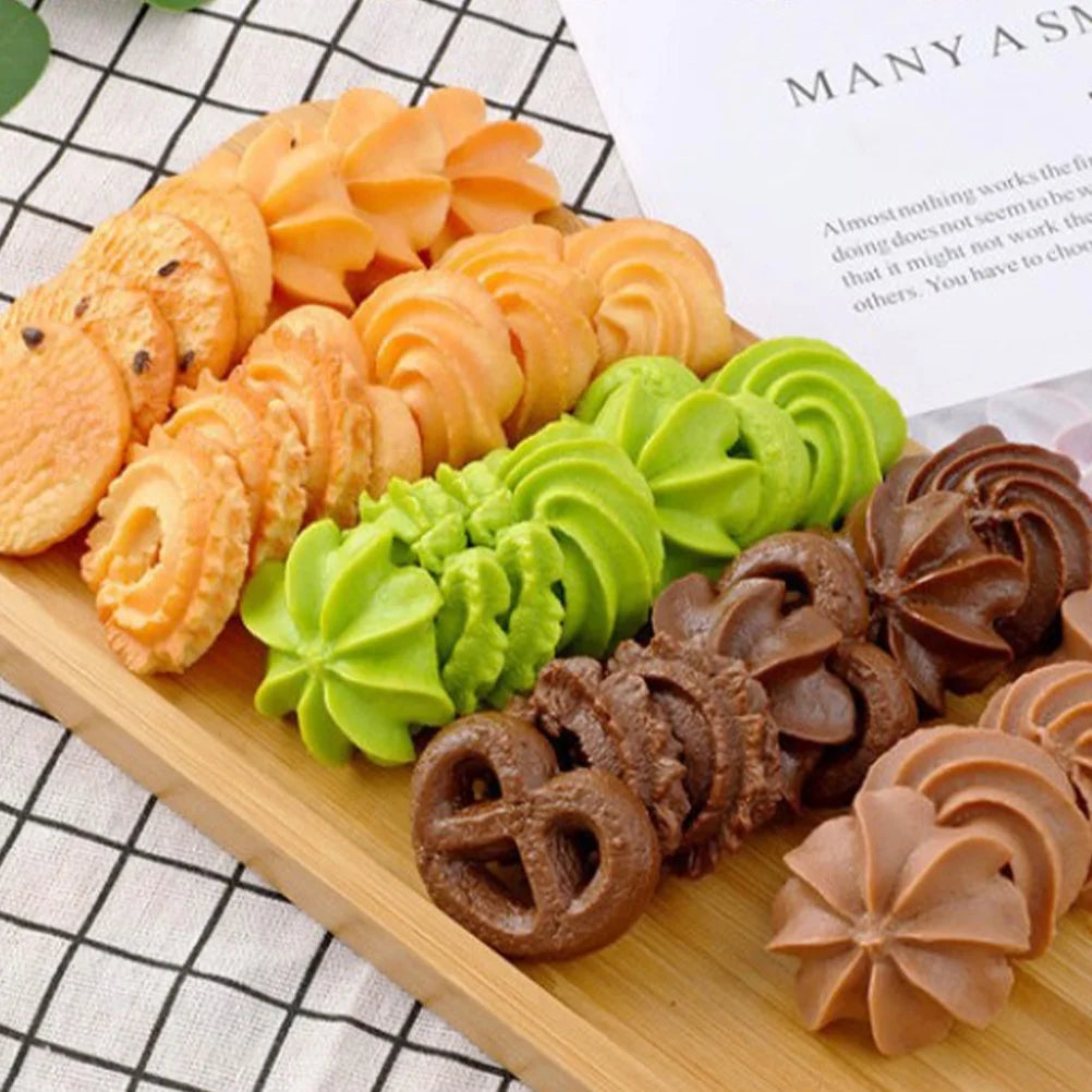 54 Pcs Dollhouse Miniatures Cookies Chocolate Popcorn Biscuit Fake Candy Food Plaything I218271