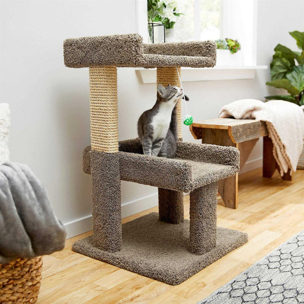 32-in Wooden Cat Tree with Toy L184