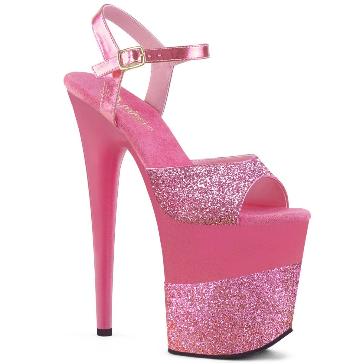 Gold 8x22 Heel Ankle Strap Platform S T8399