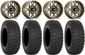14 Wheels Bronze 30 Tires 4x156 Bolt Pattern 12mmx1.25 Lug Kit K133