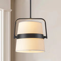 2-Light Drum Fabric Pendant A313