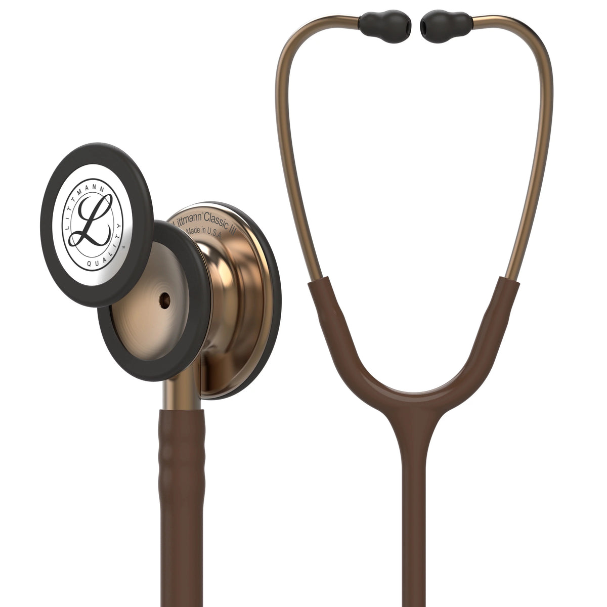 Copper-Finish Chestpiece Chocolate Tube Stethoscope D30910