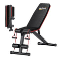 Adjustable Folding Incline Decline Weight Bench with Resistance Band U956139