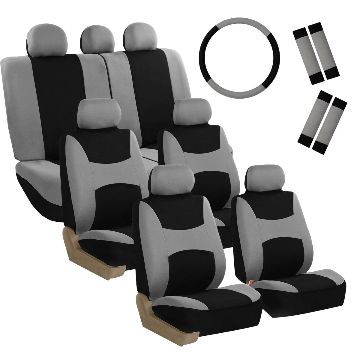 Cloth Car Seat Covers Full Set Split Bench G852