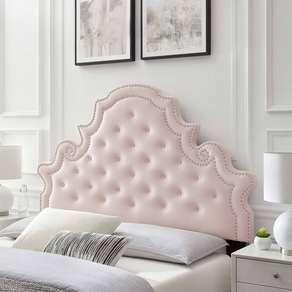 Twin Headboard Charcoal Velvet E96920