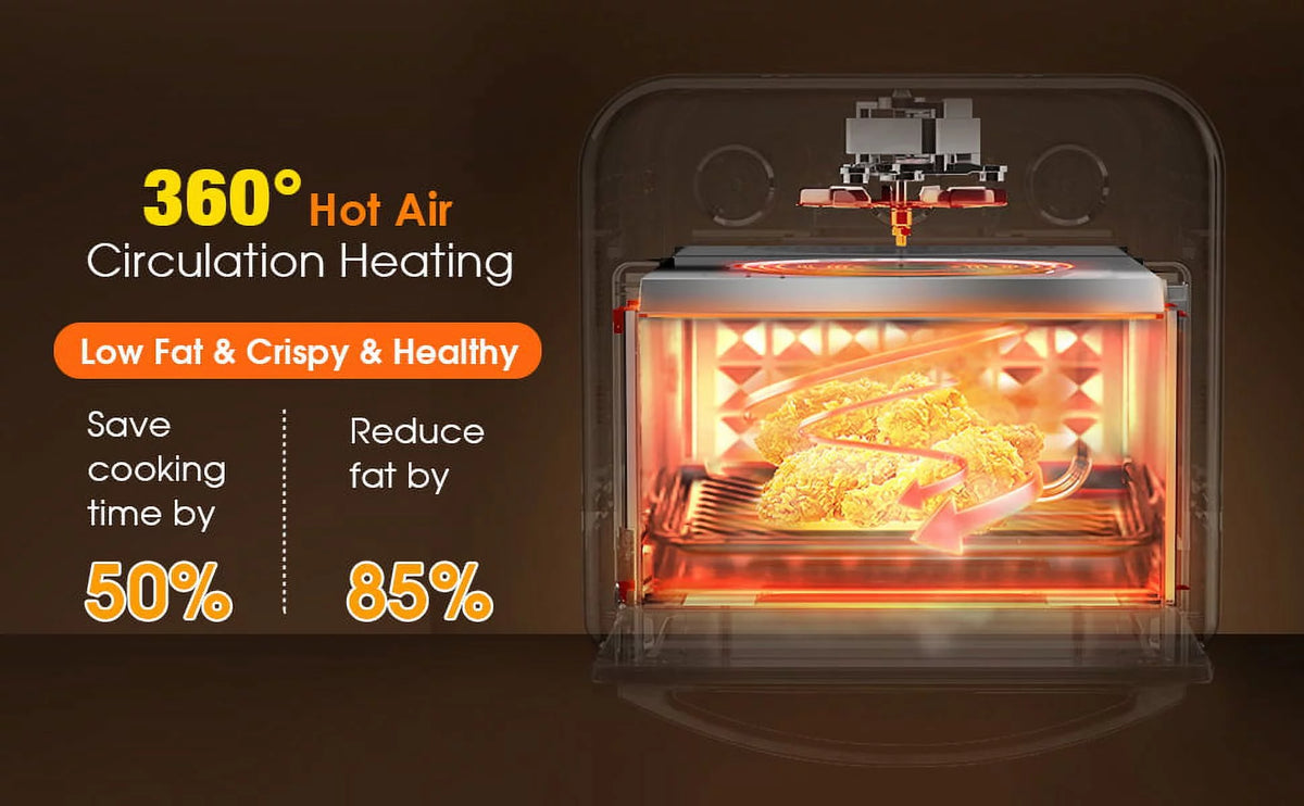 10QT Air Fryer Toaster Oven Convection Rotisserie Dehydrator T5133