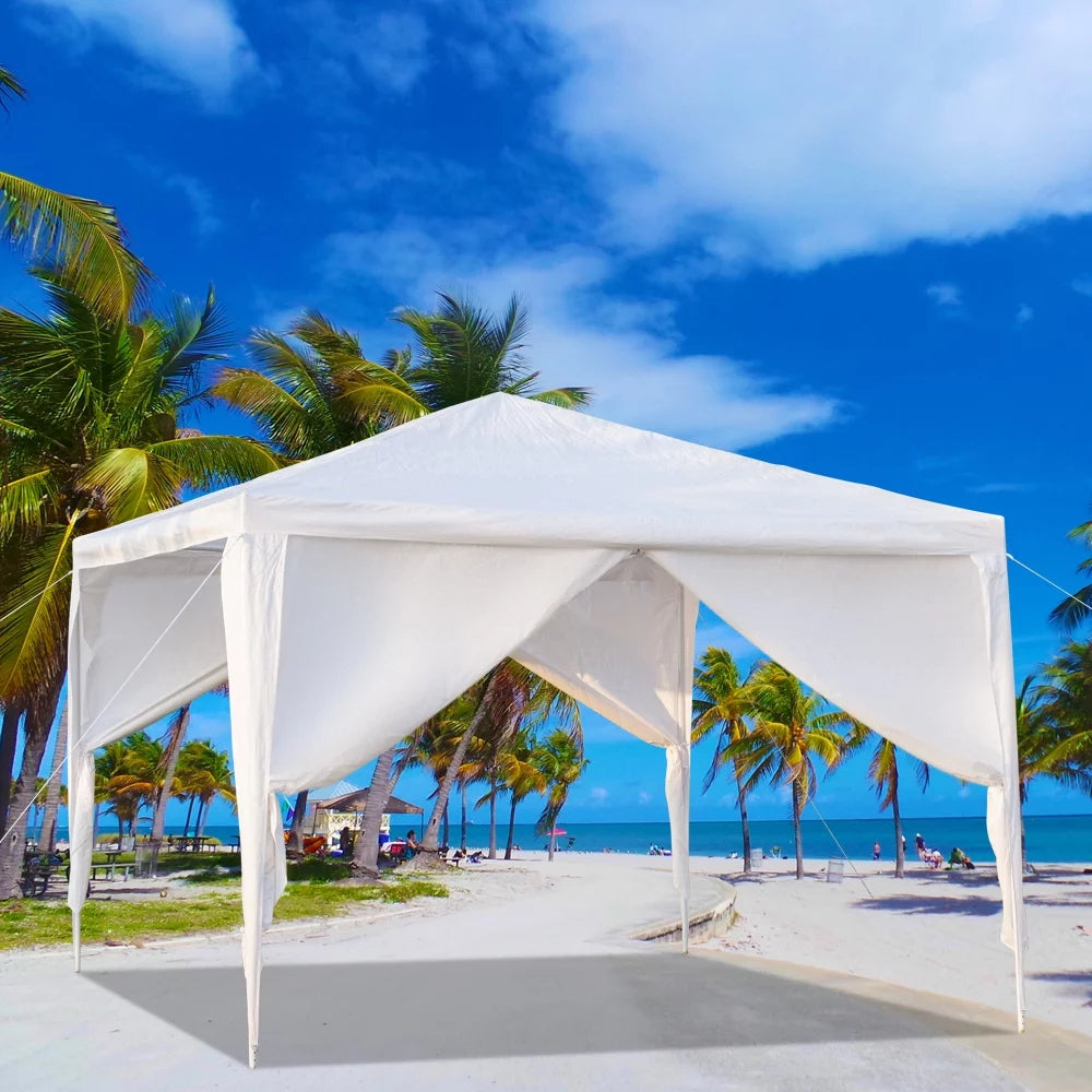 10' x 10' White 4 Sides Waterproof Tent V640227