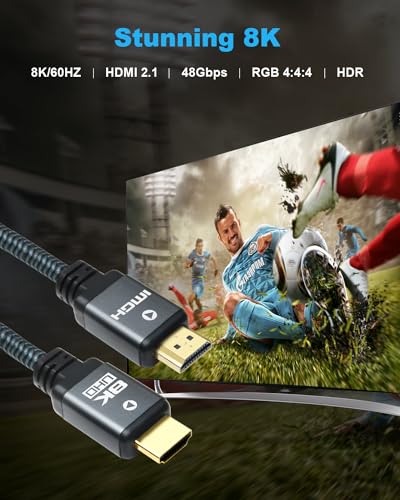 8K HDMI Cable 6.6ft 3 Pack Nylon Braided Q2094