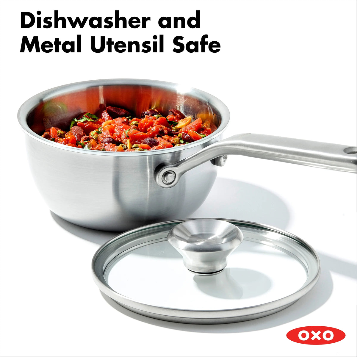 Stainless Steel 1.5Qt Chef's Pan with Lid Q877
