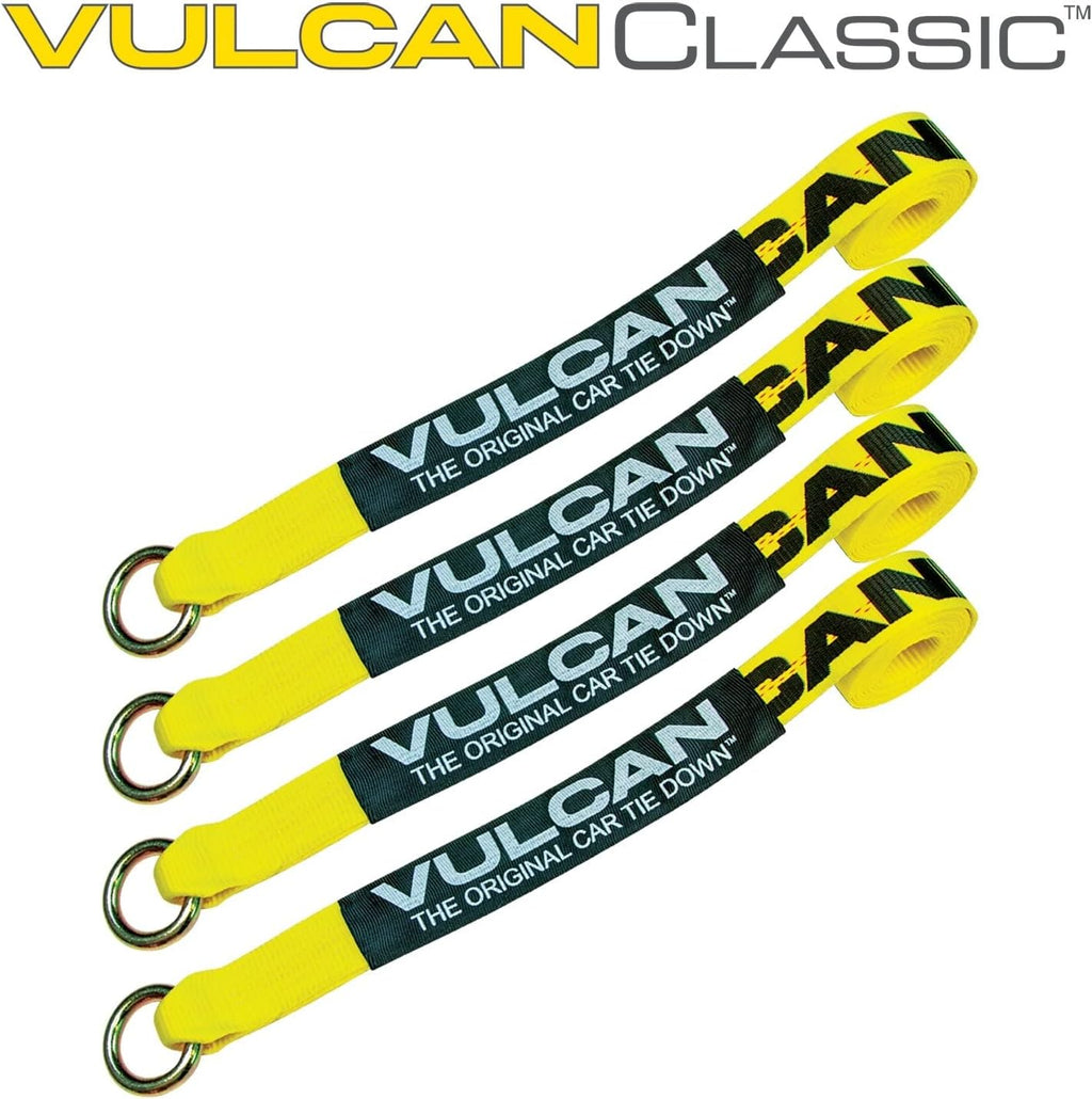 2 Inch x 12 Foot Yellow Loop Car Tie Down Straps X534