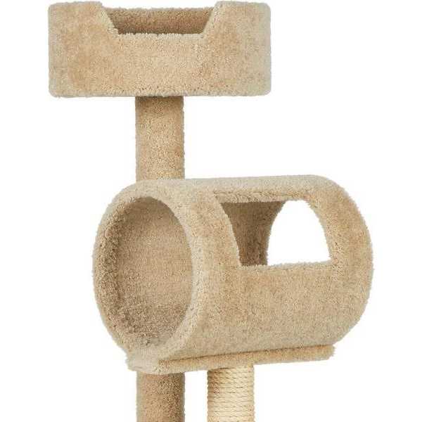 69-in Real Carpet Wooden Cat Tree D498636