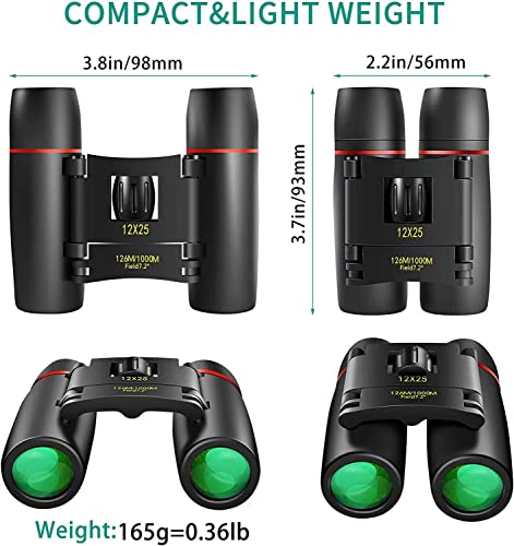 12X25 Small Compact Pocket Binoculars W6875