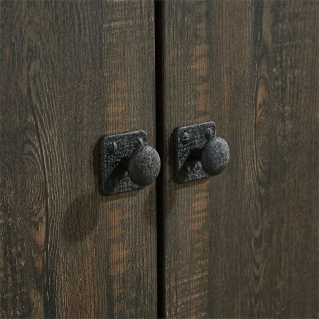 Engineered Wood Library Hutch in Carbon Oak Finish O102