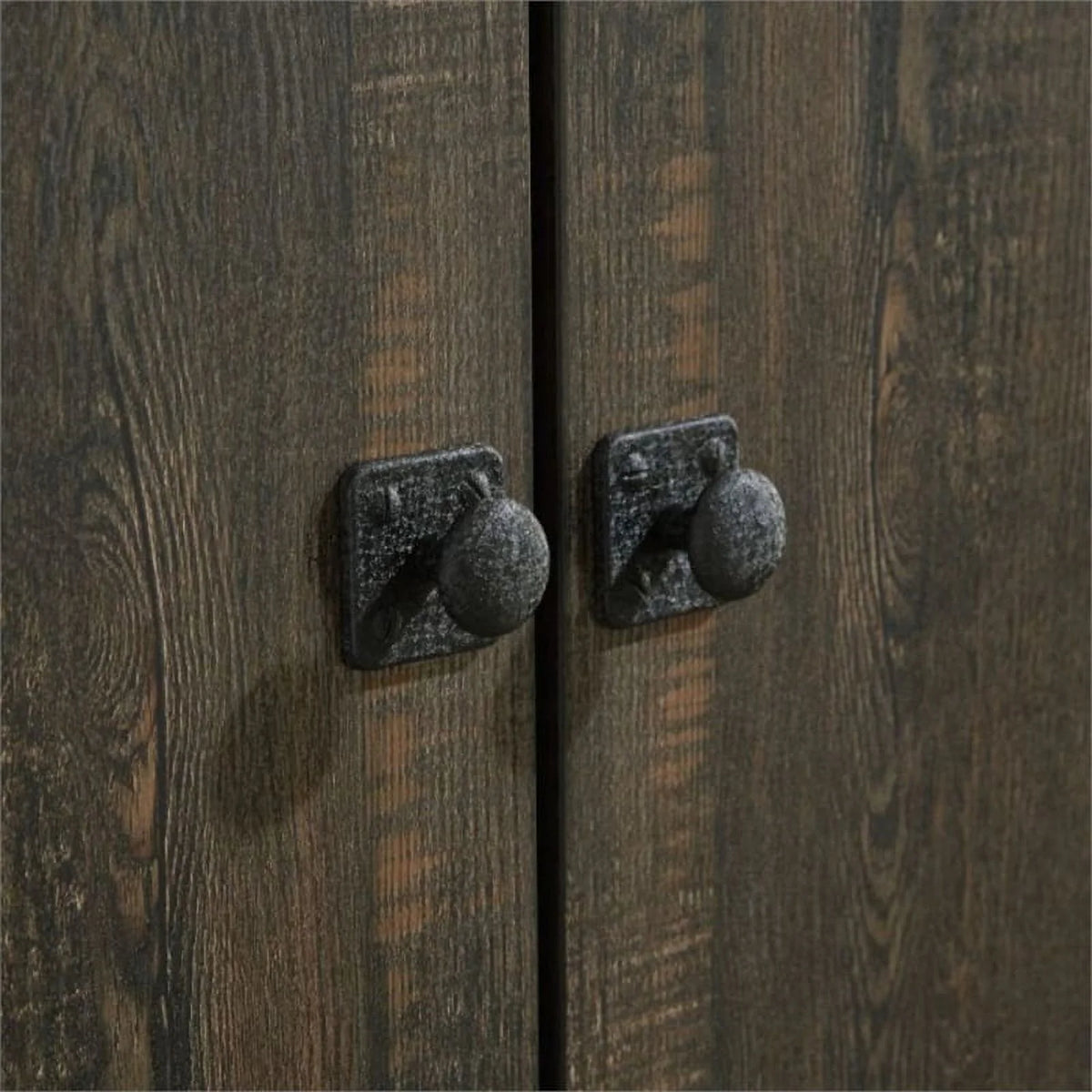 Engineered Wood Library Hutch in Carbon Oak Finish O102