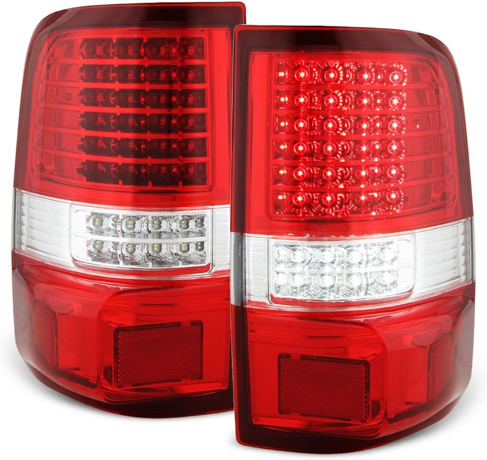 Red Clear Full LED Tail Lights for 2004-2008 Ford F150 L840822
