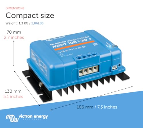 SmartSolar MPPT Solar Charge Controller, 100V 50 amp 12/24-Volt Y5902