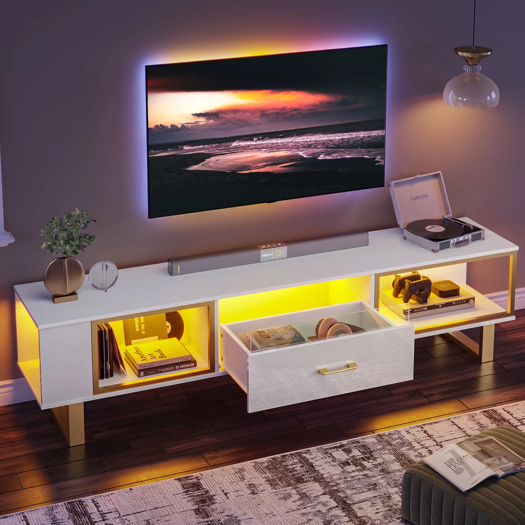 70 inch High Gloss LED TV Stand with Drawer X487