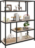 5-Tier Tall Wood Open Bookshelf U201