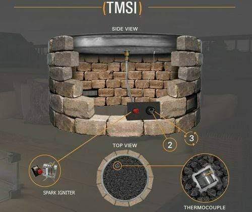 26x22 SS Square Gas Fire Pit Insert G27540
