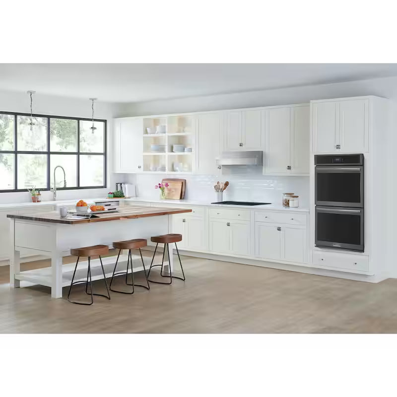 27 in. Double Electric Built-In Wall Oven with Total Convection in Black Stainless Steel R146