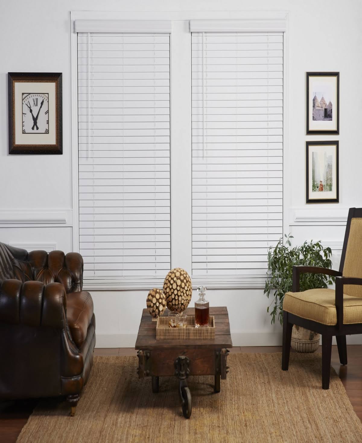 Cordless Faux Wood Venetian Blind, 42x22 x 72x22 - Dark Oak V832
